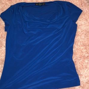 Women’s Royal Blue Scoop Neck Blouse Size S